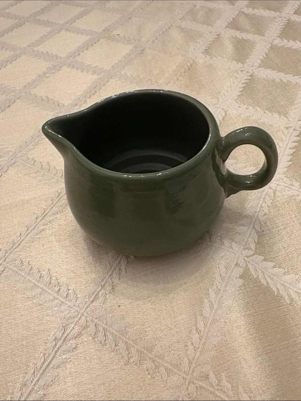 Fiestaware Sage Green Ceramic Sugar and Creamer Set with Tray
